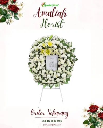 Krans Bunga Duka Cita di Ngrawan